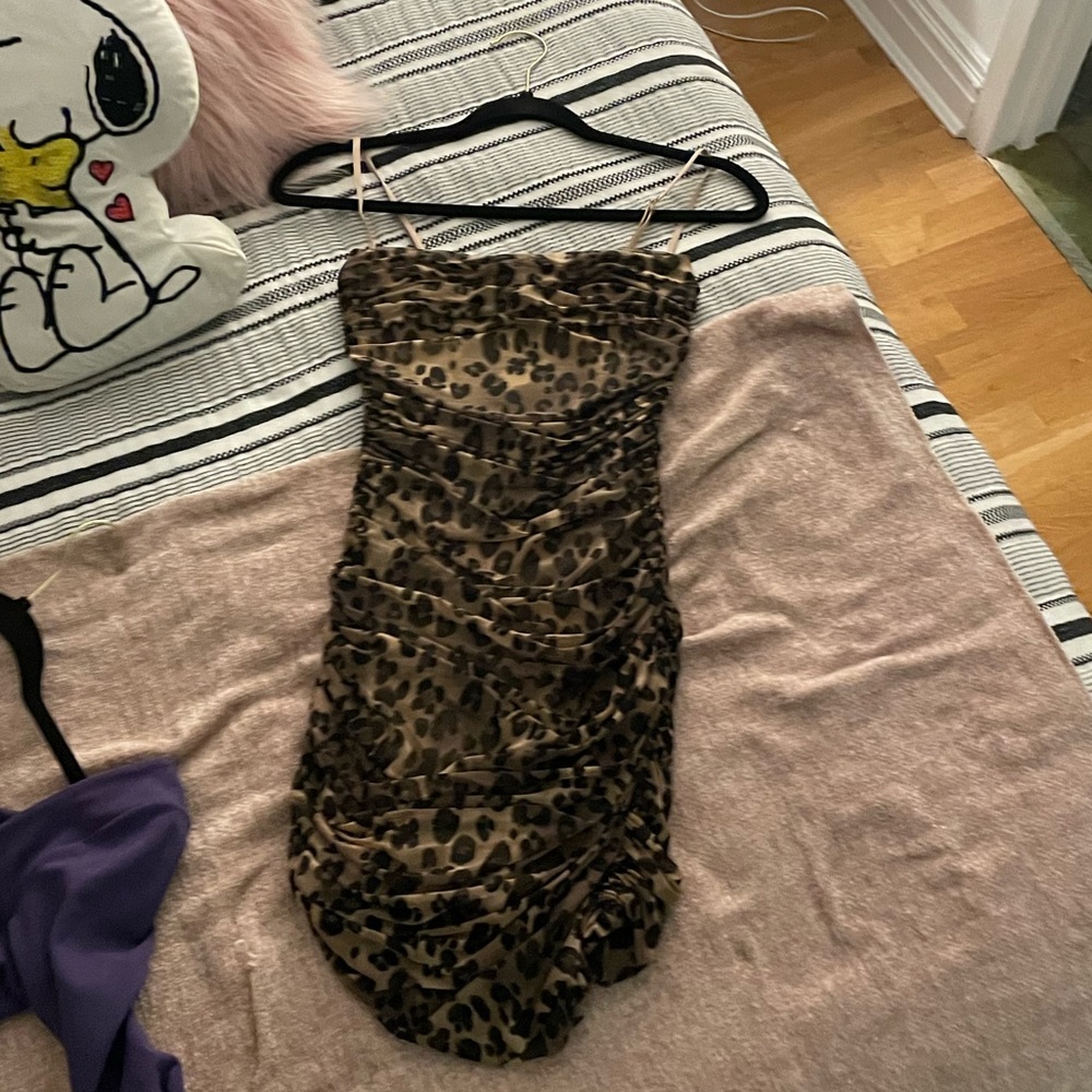Leopard Bodycon Aritzia Mini Dress, size 00